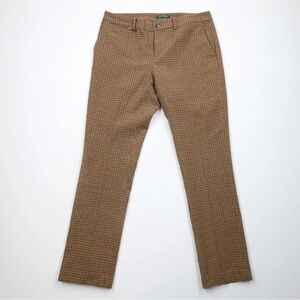 Ralph Lauren Tan Houndstooth Checkered Chino Pants | 14